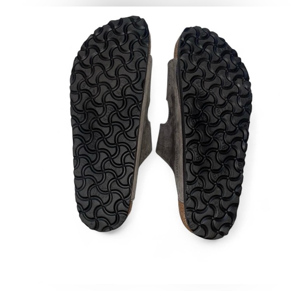 Birkenstock Arizona gray shearling cozy fur sandals size ladies 9 and men’s 7. - Picture 8 of 8